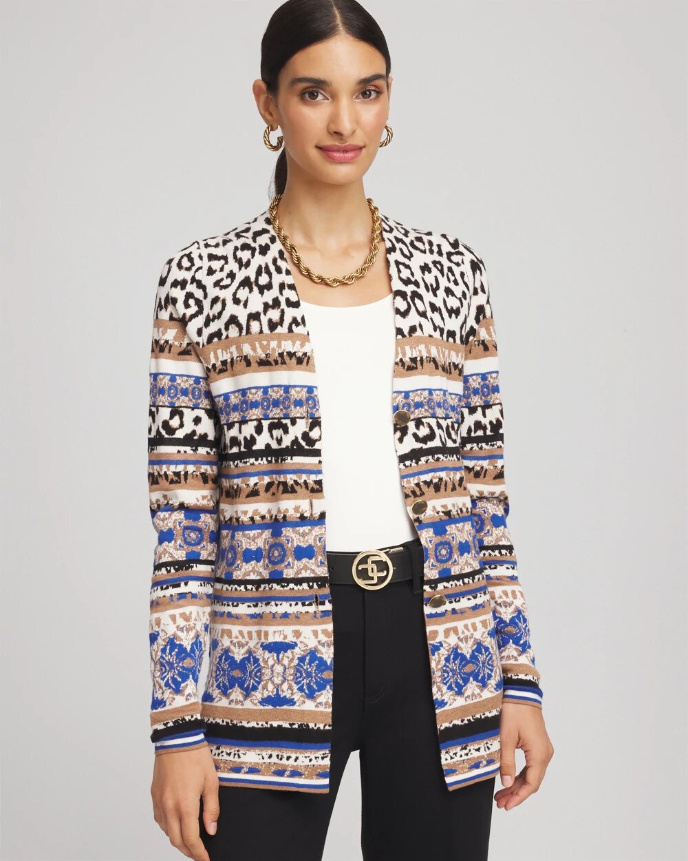 Animal Fair Isle Cardigan | Chico's